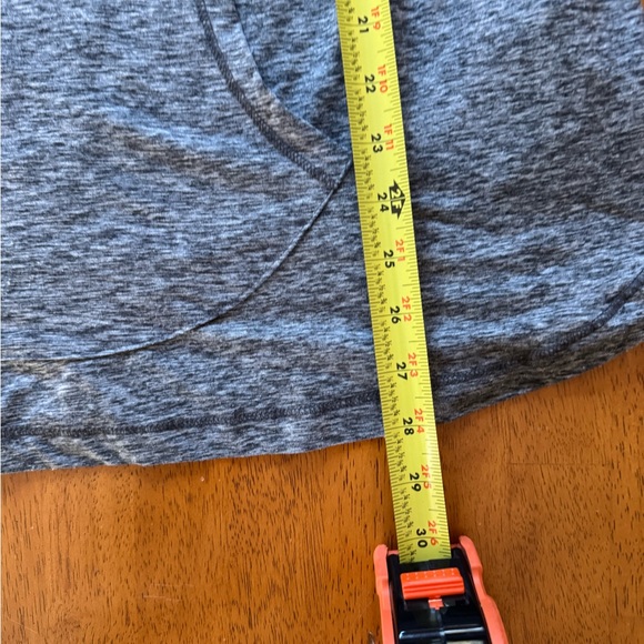 RBX Womens Loose Fit  Heathered Gray Scuba Hooded Workout Top w Thumbholes Sz 2X - Picture 10 of 10